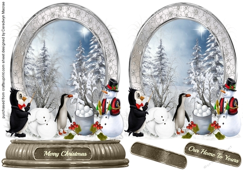 Lovely Shaped card with Christmas Animals