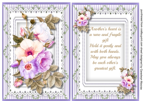 Beautiful Brier Roses with Anniversary Verse