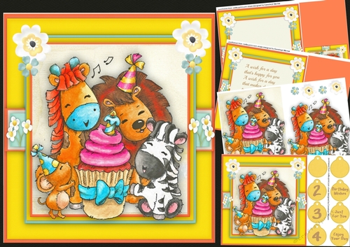 8x8 Mini Kit , Animals Birthday Song 