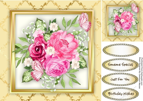 Beautiful Butterflys and Summer Roses