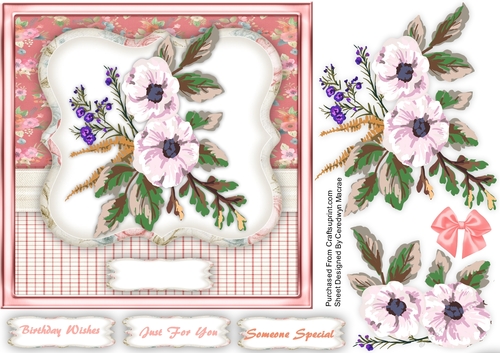 Beautiful Watercolourd roses on a shaped mat