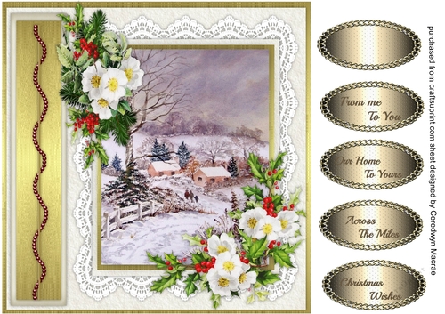 Beautiful Village and Christmas Roses