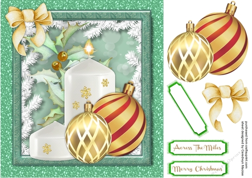 Beautiful Baubles and Christmas Candle