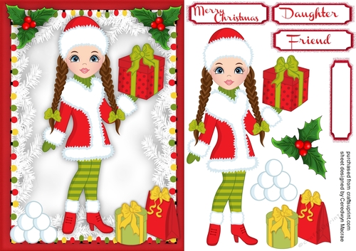 Beautiful Christmas Shopping Girl 1