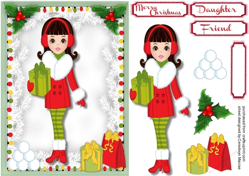 Beautiful Christmas Shopping Girl 2