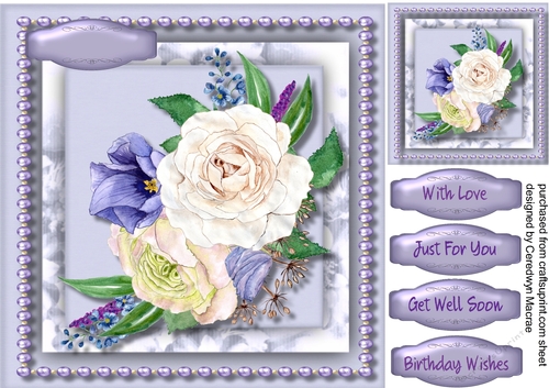 Beautiful   roses in a pearl frame 