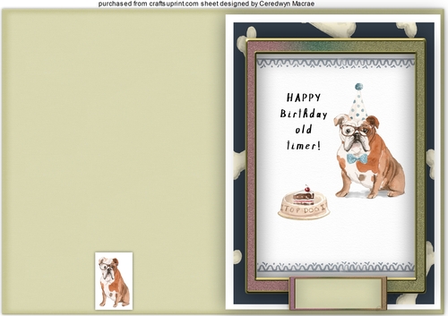 Print and Fold, Happy Birthday Old Timer