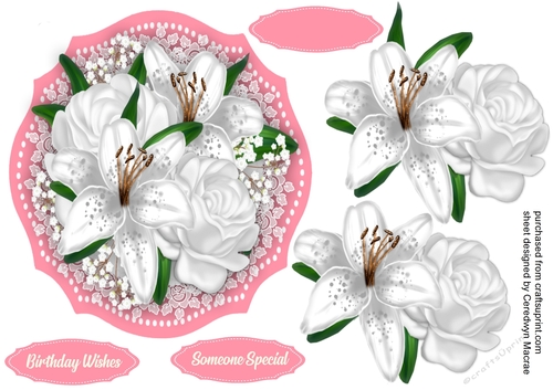 Beautiful White Lilys and Roses