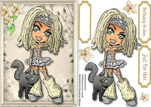 Princess Pia and her cat 