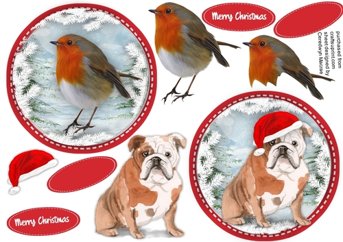 2 lovely Christmas Toppers with Animals 1