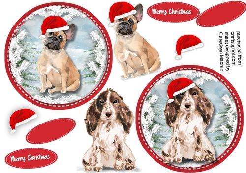 2 lovely Christmas Toppers with Animals 2