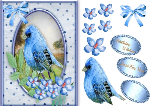 Blue Bird on a Branch