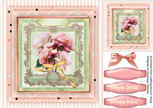 Boheium Roses on Shabby Chic Mat 