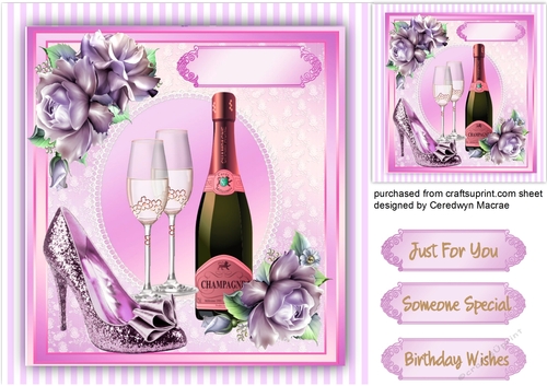 Lilac Shoe and Champagne 