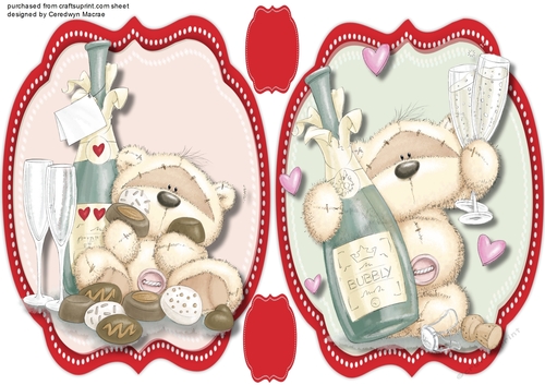 2, Lovely Romantic Celebration Teddy Toppers