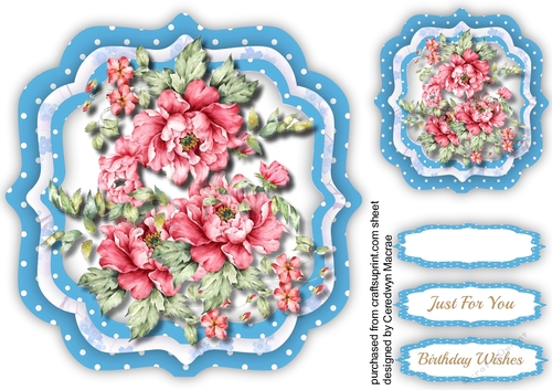 Beautiful pink roses on a bracket mat
