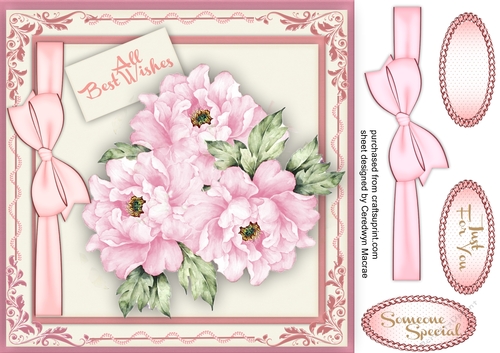 Beautiful Pink Roses with Bow