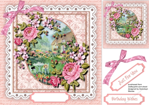 Beautiful Rose Cottage on Lace 