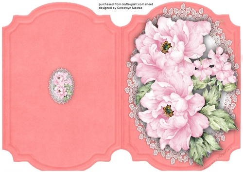 Print, Cut and Fold Beautiful Pink Roses 