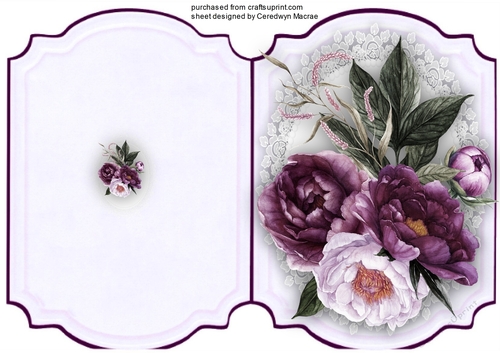 Print, Cut and Fold Beautiful Velvet Bouquet 