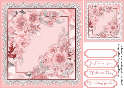 Beautiful Roses on a Vintage Lace Frame1 