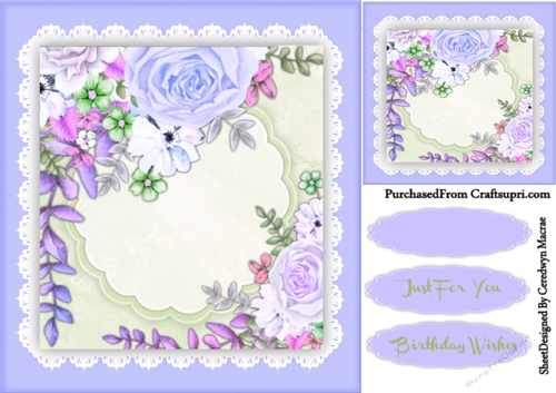 Beautiful Corner Flowers on lace  3