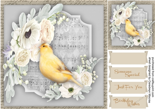 Canary and Vintage Anemones 