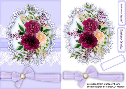 Burgundy Roses and Ribbon Bow 