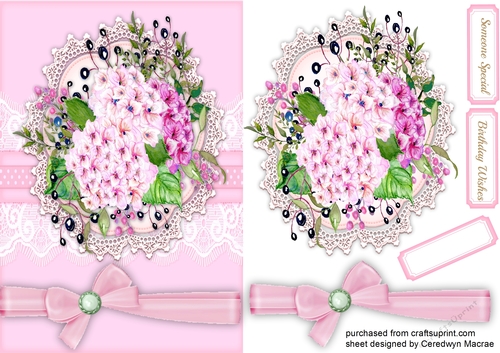 Hydrangers and Ribbon Bow 