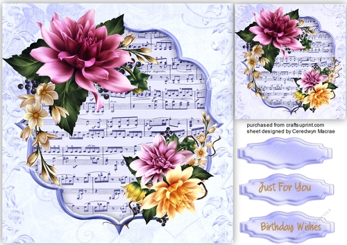 Beautiful Dahlia on Sheet Music 
