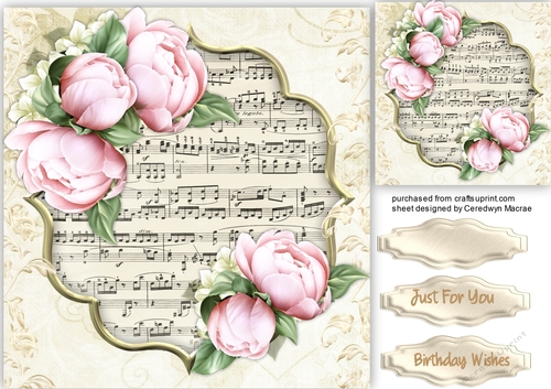 Beautiful pink roses  on Sheet Music 