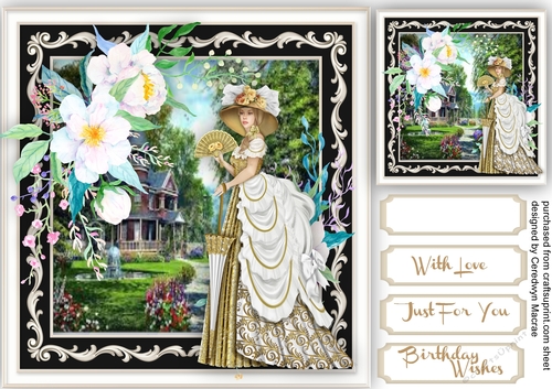 Vintage lady in the Garden 1