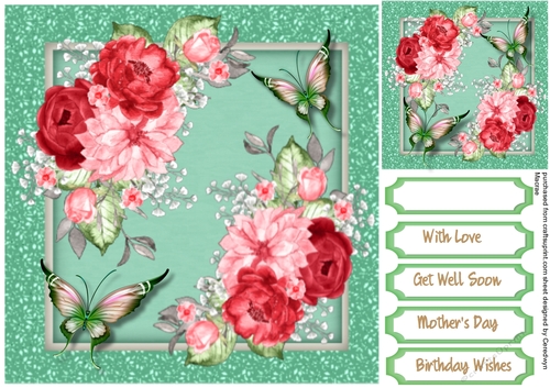 Beautiful Summer Flutters ( green )