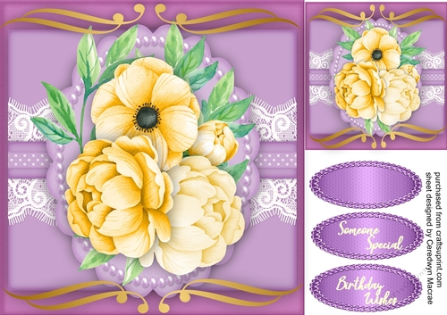 Beautiful Yellow Summer Peonys 