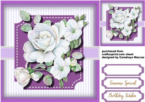 Beautiful White  Roses and Apple Blossom 