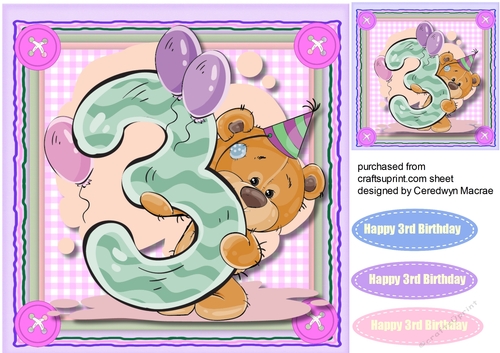 Cute Teds 3rd Birthday
