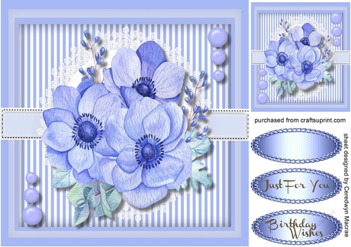 Midnight Blue Anemones 