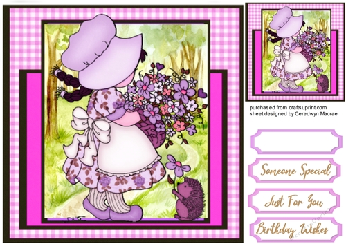 Bonnet Girl in Cerise