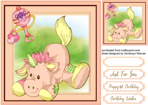 Cute Peach Baby Unicorn 2