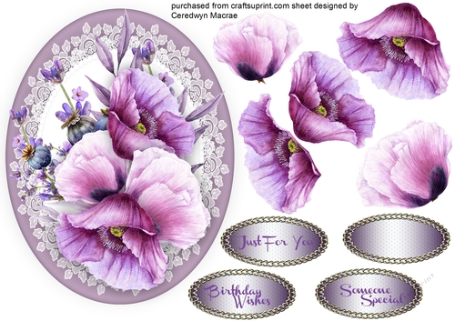 Stunning Violetta Poppya topper 