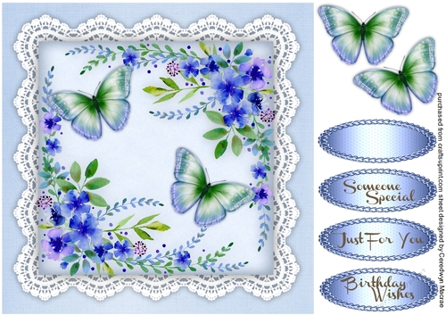 Beautiful Violets and Butterflys 