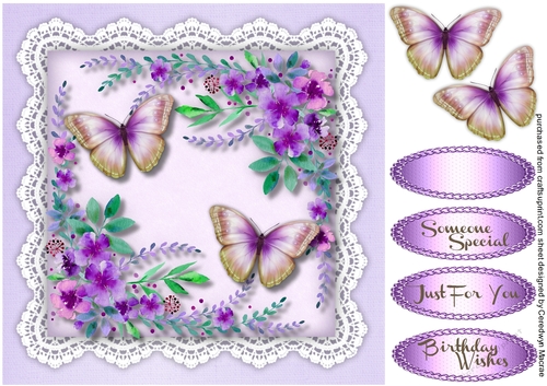 Beautiful Violets and Butterflys 2