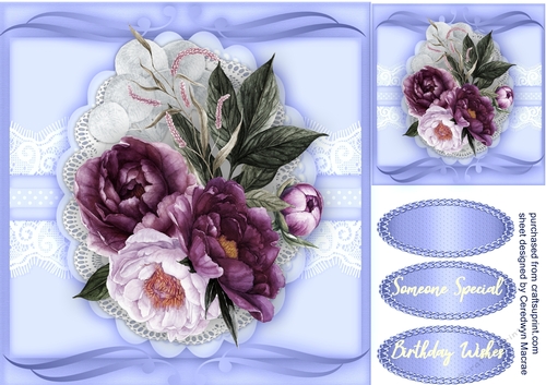 Beautiful  Velvet Bouquet on lace 