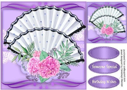 pink hydrangers and Fans 
