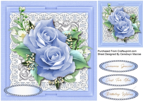 Blue Roses , Jasmine and Babys Breath