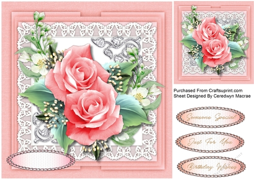 Pink  Roses , Jasmine and Babys Breath