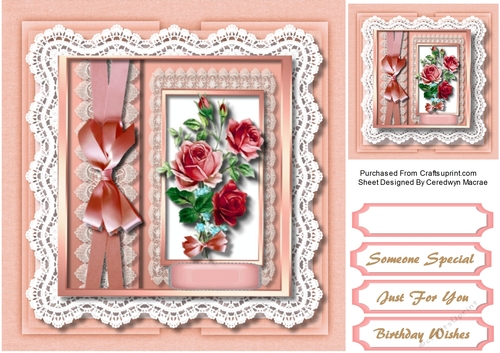 Pink Roses and Side Bow