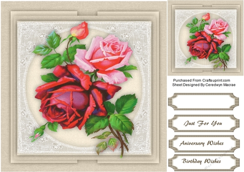 Stunning Roses and Vintage Lace 
