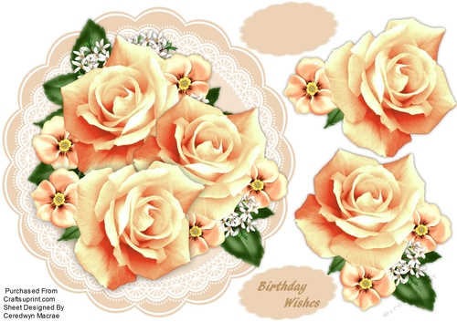 Yellow Roses and Lace 