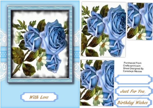 Blue Roses with Love 